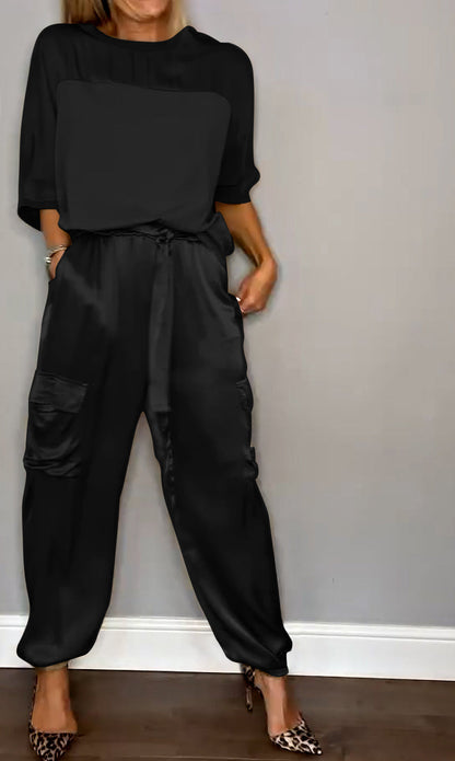Marguerite - Women's Satin Two-Piece Set