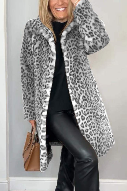 Bronte - Women's Thermal Leopard Coat