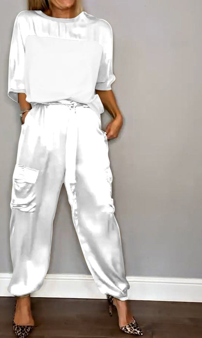 Marguerite - Women's Satin Two-Piece Set
