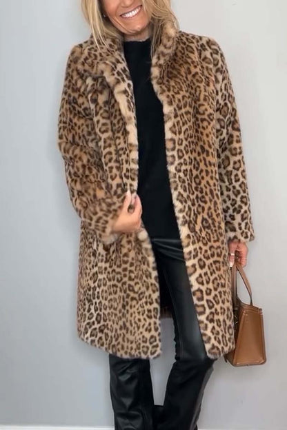 Bronte - Women's Thermal Leopard Coat