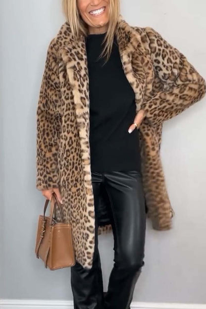 Bronte - Women's Thermal Leopard Coat