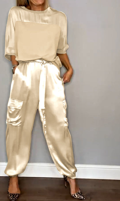 Marguerite - Women's Satin Two-Piece Set