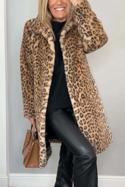 Bronte - Women's Thermal Leopard Coat