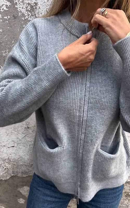 Anneliese - Women's Medium Zip-Up Cardigan - photo 2
