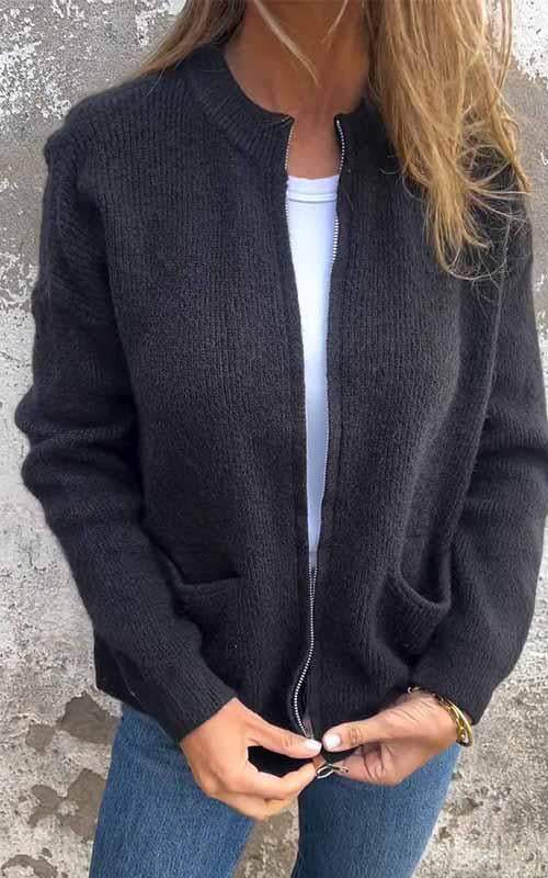 Anneliese - Women's Medium Zip-Up Cardigan - photo 5