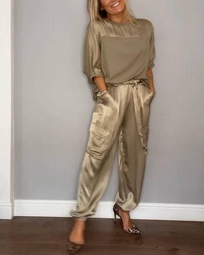 Marguerite - Women's Satin Two-Piece Set
