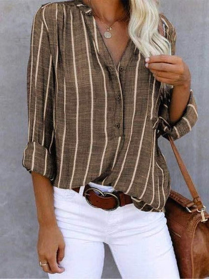 Carrie - Women's Striped Casual Blouse - photo 6