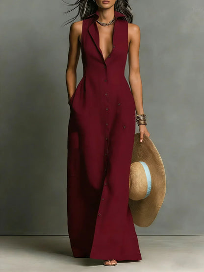 Zora - Women's Sleeveless Collared Dress - photo 2