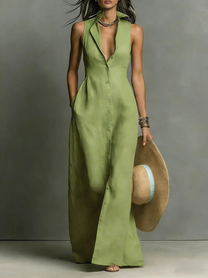 Zora - Women's Sleeveless Collared Dress - photo 6