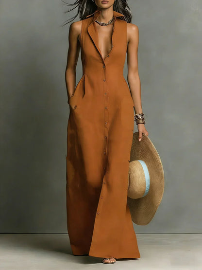 Zora - Women's Sleeveless Collared Dress - photo 7