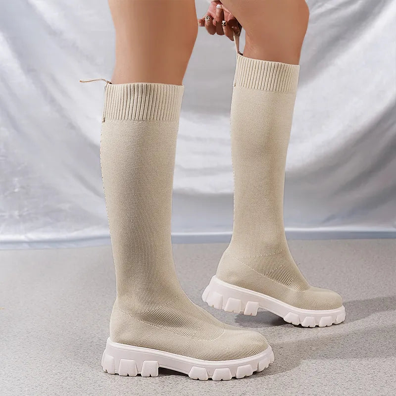 Tamsin - Women's Knee-High Treaded Shoes - photo 3