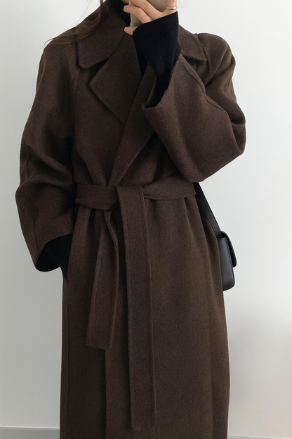 Rosalie - Women's Belted Longline Coat - photo 1