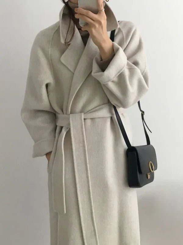 Rosalie - Women's Belted Longline Coat - photo 3