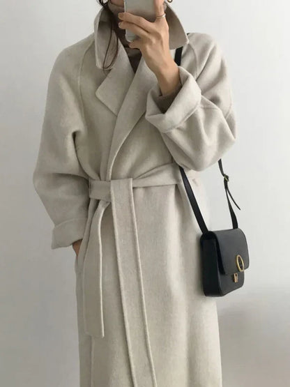 Rosalie - Women's Belted Longline Coat - photo 3