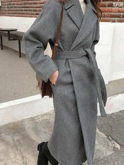 Rosalie - Women's Belted Longline Coat - photo 5