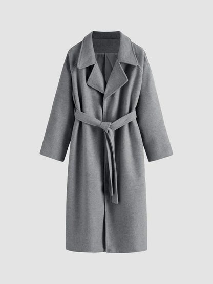 Rosalie - Women's Belted Longline Coat - photo 6