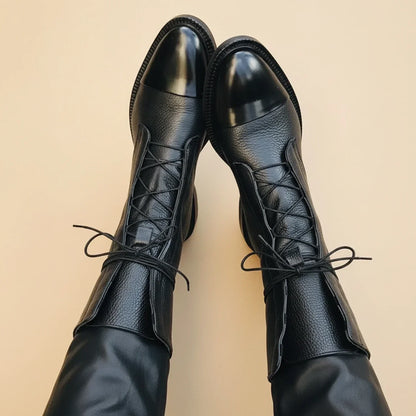 Una - Women's Knee-High Lace-Up Shoes - photo 1