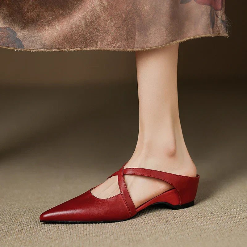 Nola - Women's Pointed Leather Shoes - photo 1