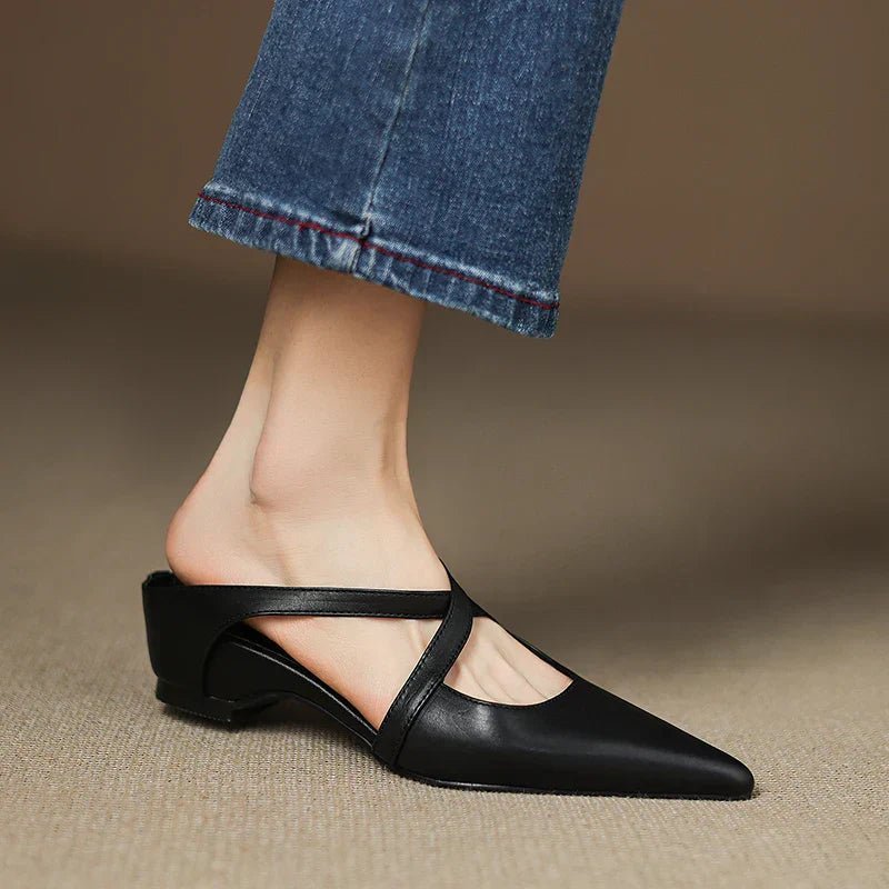 Nola - Women's Pointed Leather Shoes - photo 14