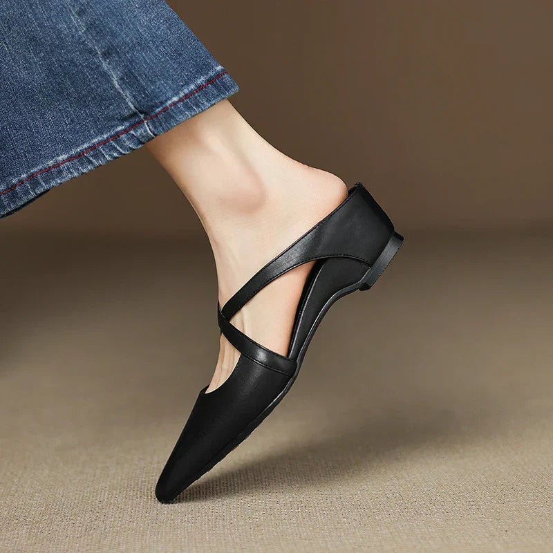 Nola - Women's Pointed Leather Shoes - photo 16