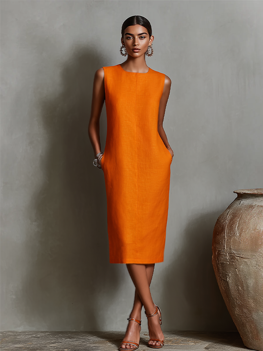 Nerissa - Women's Sleeveless Crew Dress - photo 2