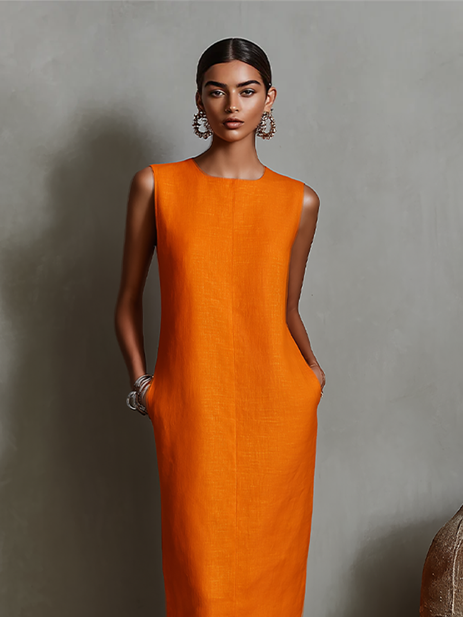 Nerissa - Women's Sleeveless Crew Dress - photo 3