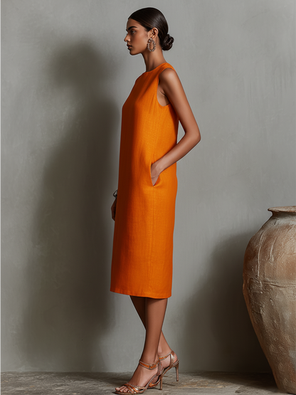 Nerissa - Women's Sleeveless Crew Dress - photo 6