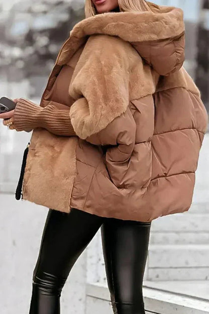 Tamsin - Women's Hooded Fur Winter Jacket - photo 3