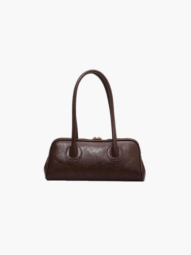 Kendra - Women's Faux Leather Shoulder Bag with Vintage Charm - photo 5