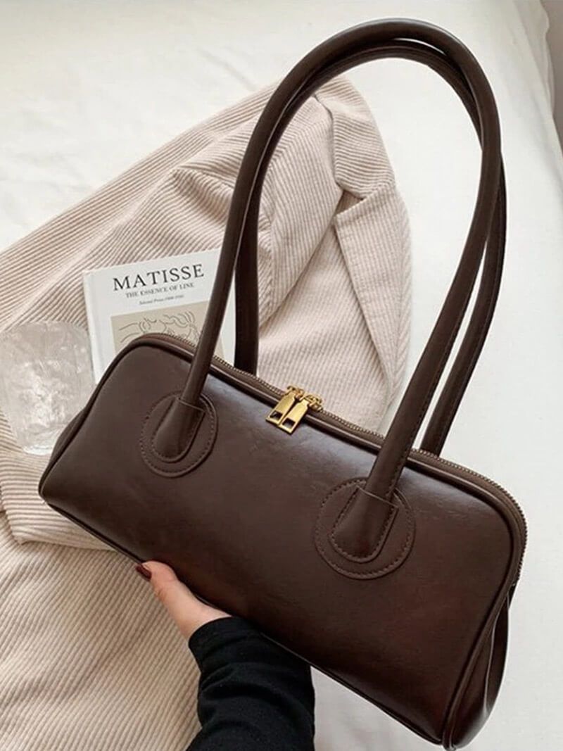 Kendra - Women's Faux Leather Shoulder Bag with Vintage Charm - photo 6