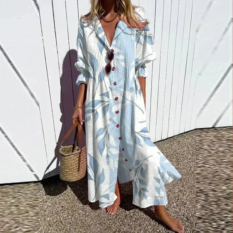 Ilaria - Women's A-line Maxi Boho Dress