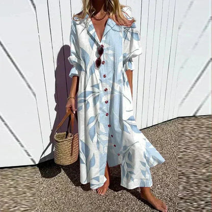 Ilaria - Women's A-line Maxi Boho Dress