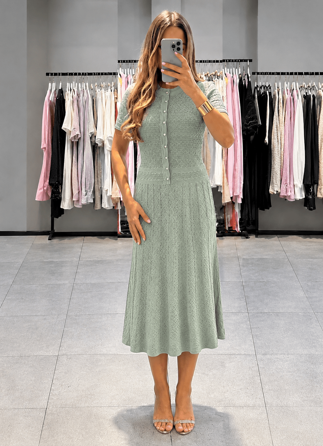 Hermine - Women's Midi Knit Dress - photo 1