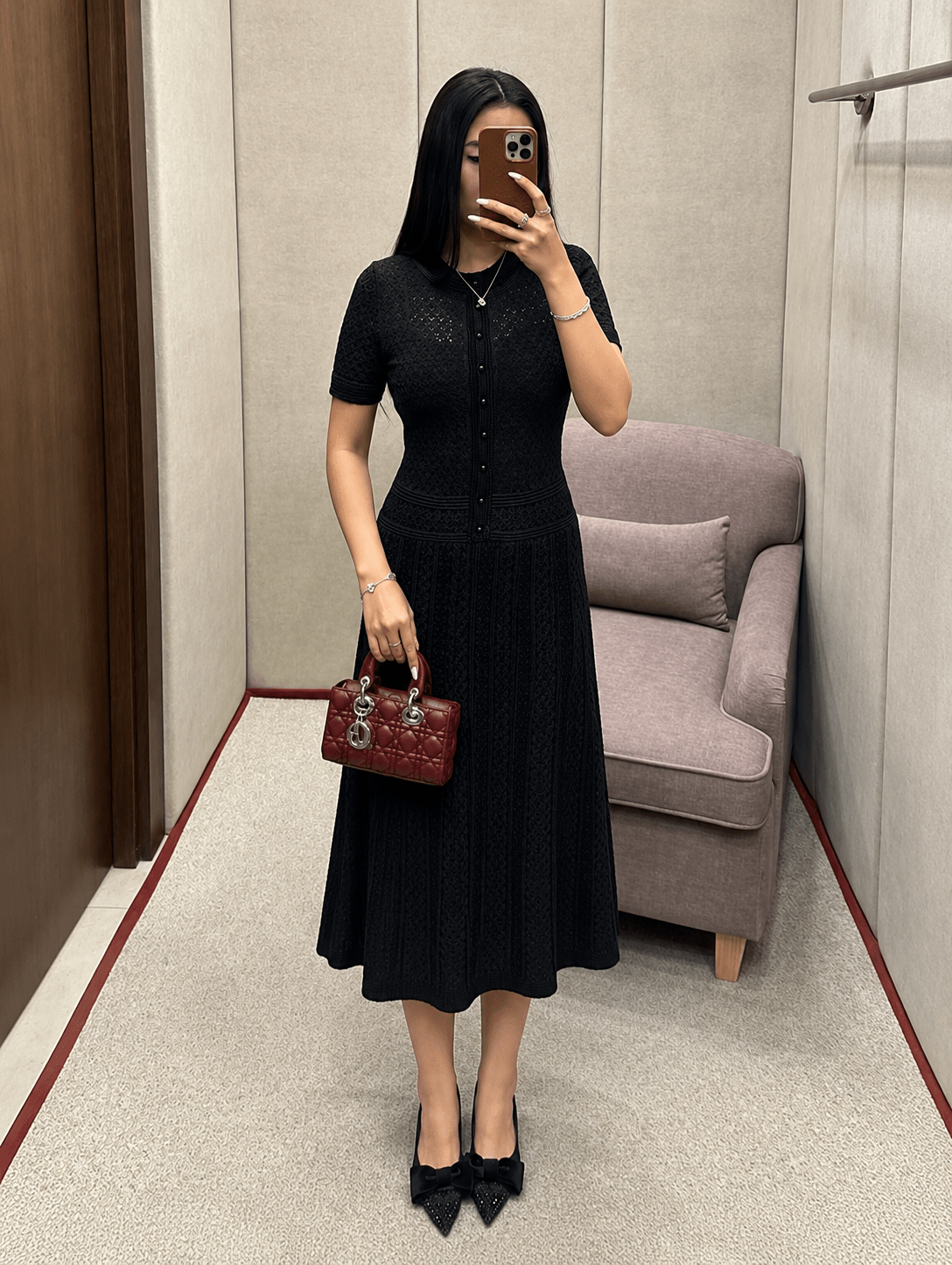 Hermine - Women's Midi Knit Dress - photo 2