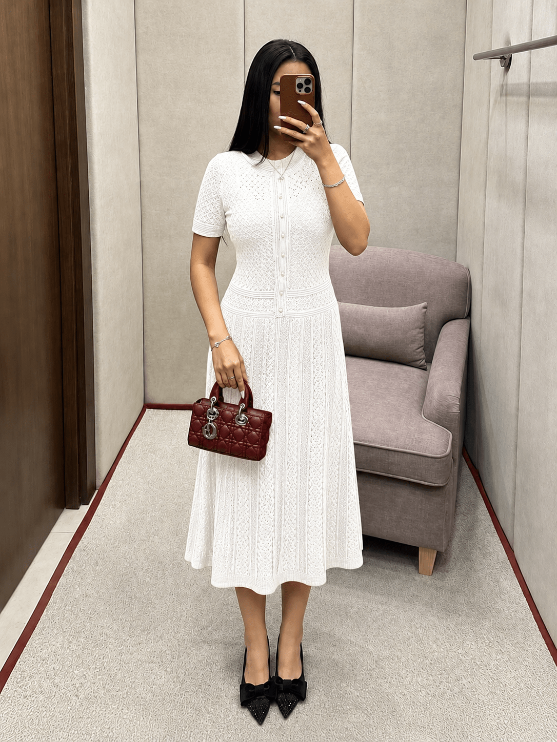 Hermine - Women's Midi Knit Dress - photo 3