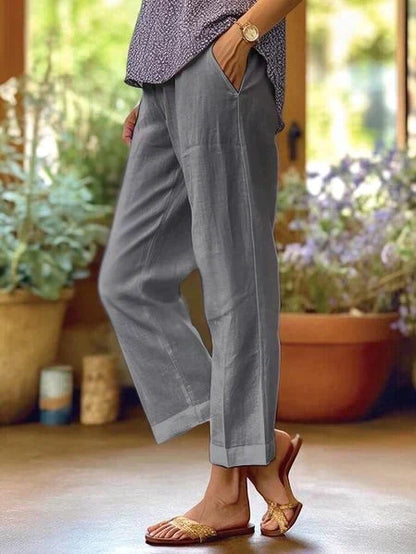 Agnes - Women's Wide-Leg Elastic Trousers - photo 3