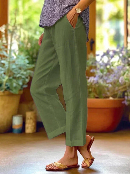Agnes - Women's Wide-Leg Elastic Trousers - photo 5