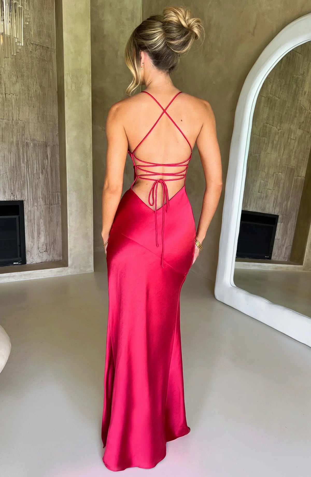 Kirsten - Women's Satin Evening Dress - photo 7