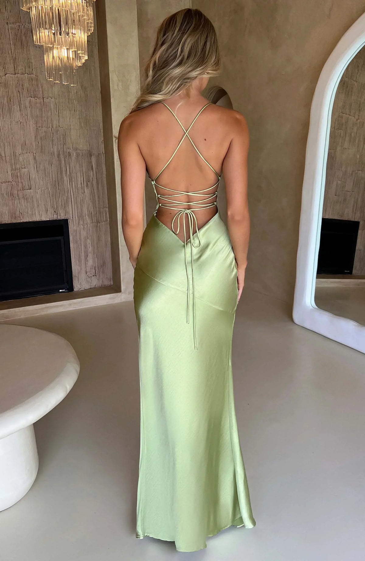 Kirsten - Women's Satin Evening Dress - photo 9