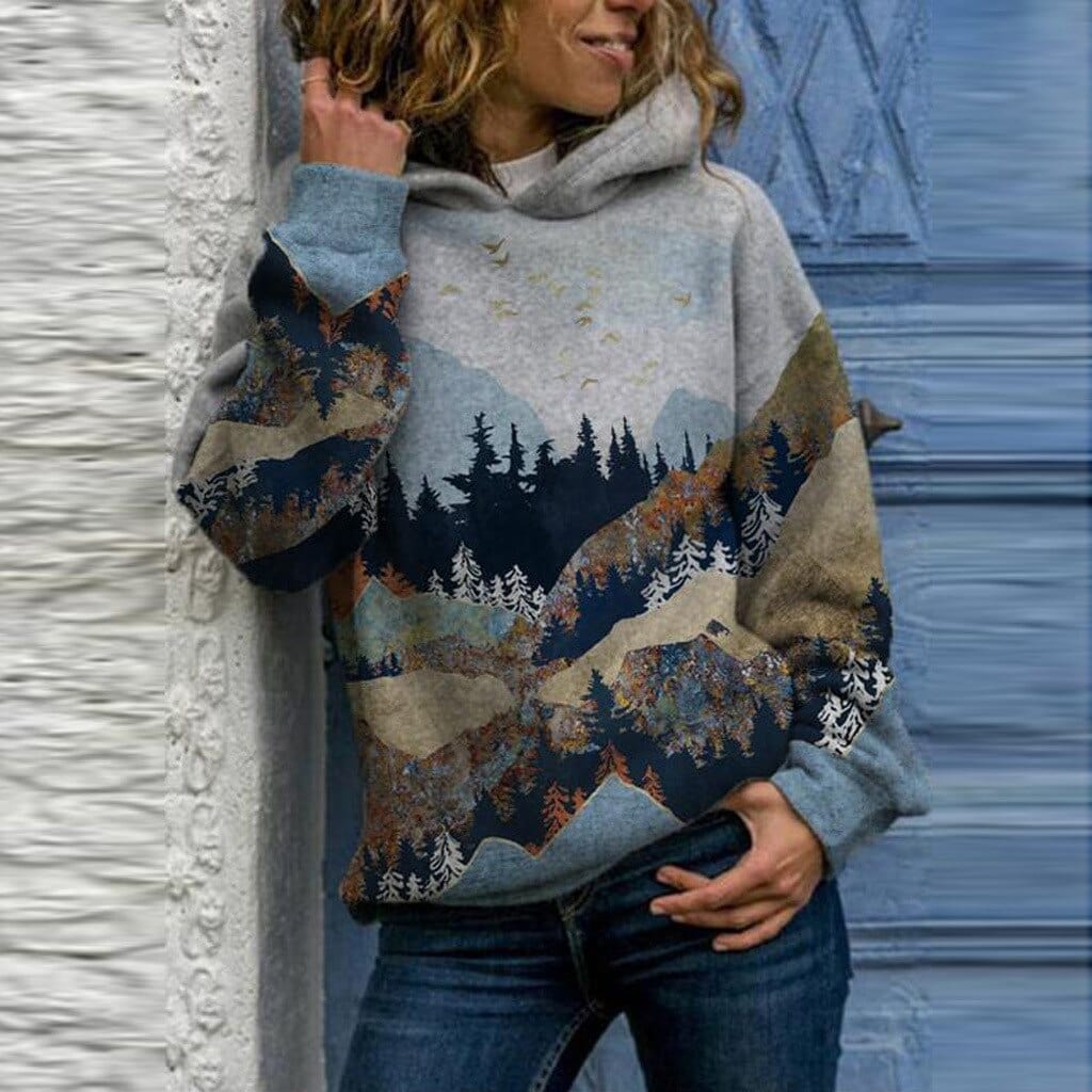 Odette - Women's Relaxed Landscape Sweater - photo 1