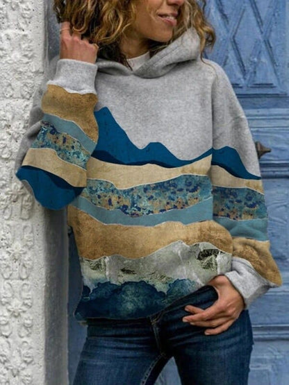 Odette - Women's Relaxed Landscape Sweater - photo 3