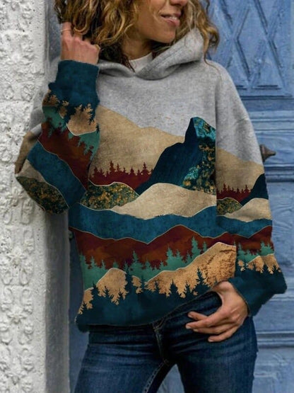 Odette - Women's Relaxed Landscape Sweater - photo 4