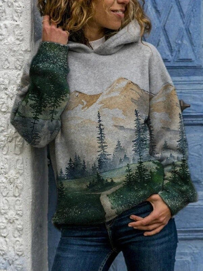 Odette - Women's Relaxed Landscape Sweater - photo 6