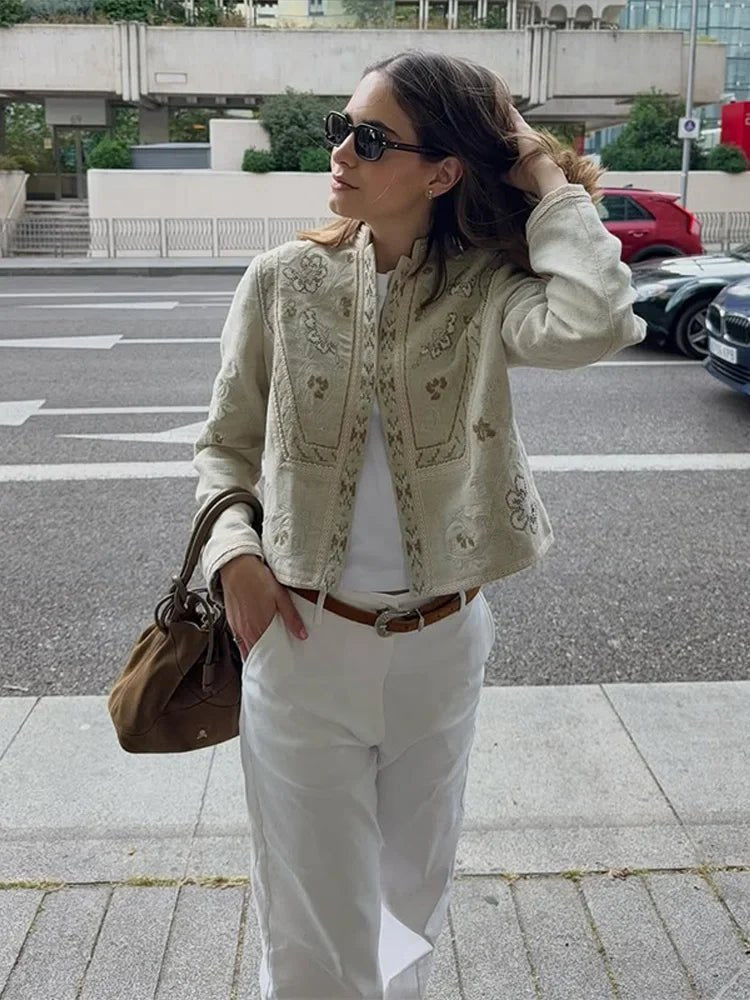 Paloma - Women's Cropped Floral Jacket - photo 4