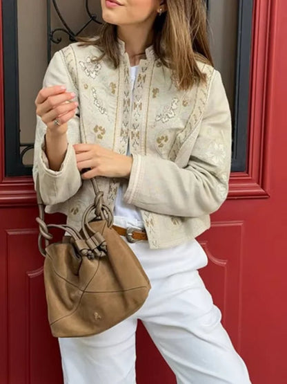 Paloma - Women's Cropped Floral Jacket - photo 5