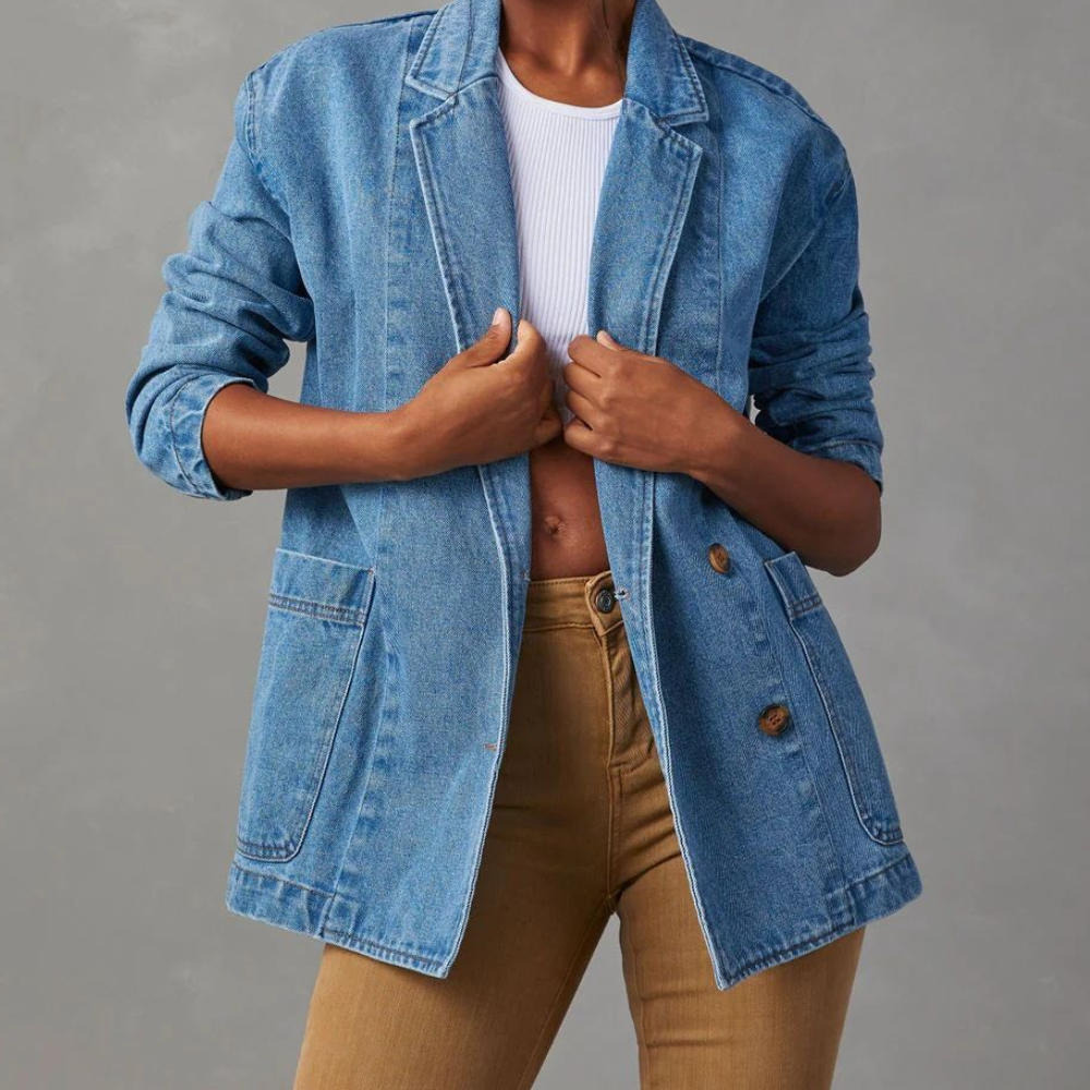 Wilma - Women's Longline Denim Coat - photo 1