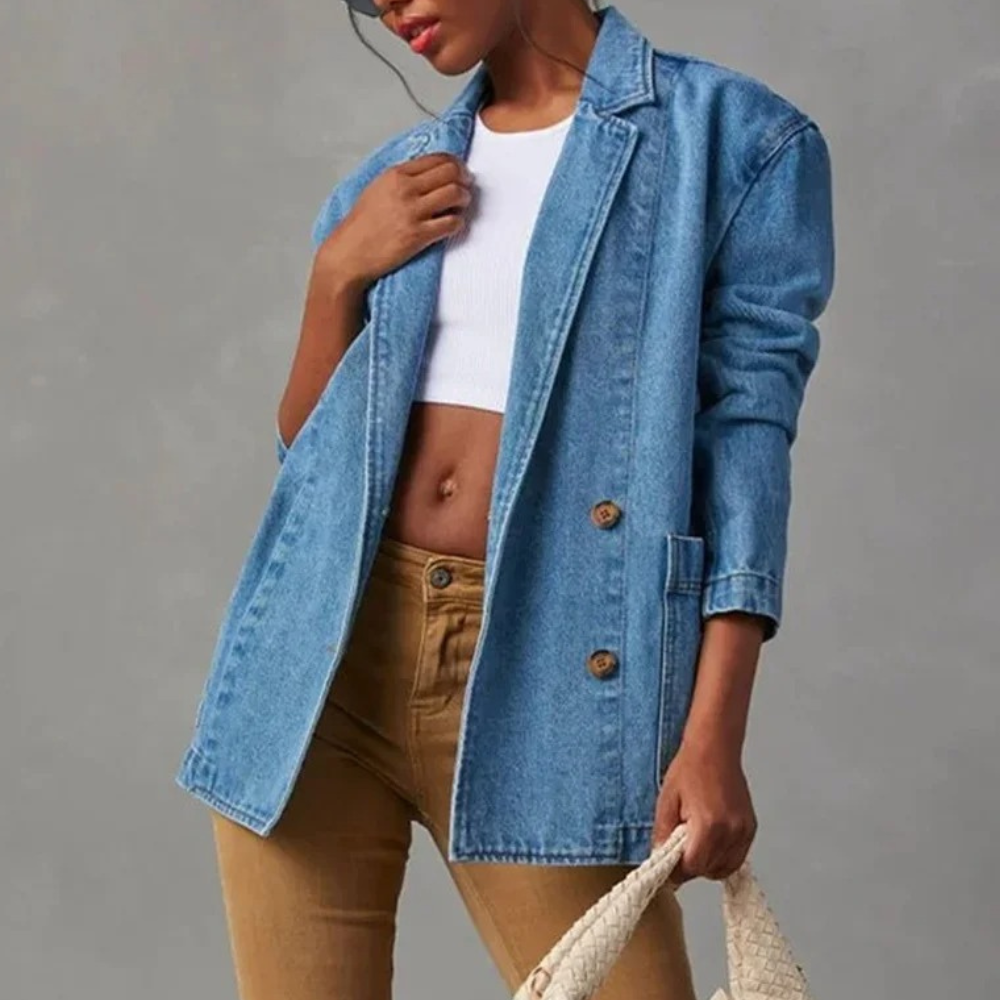 Wilma - Women's Longline Denim Coat - photo 2