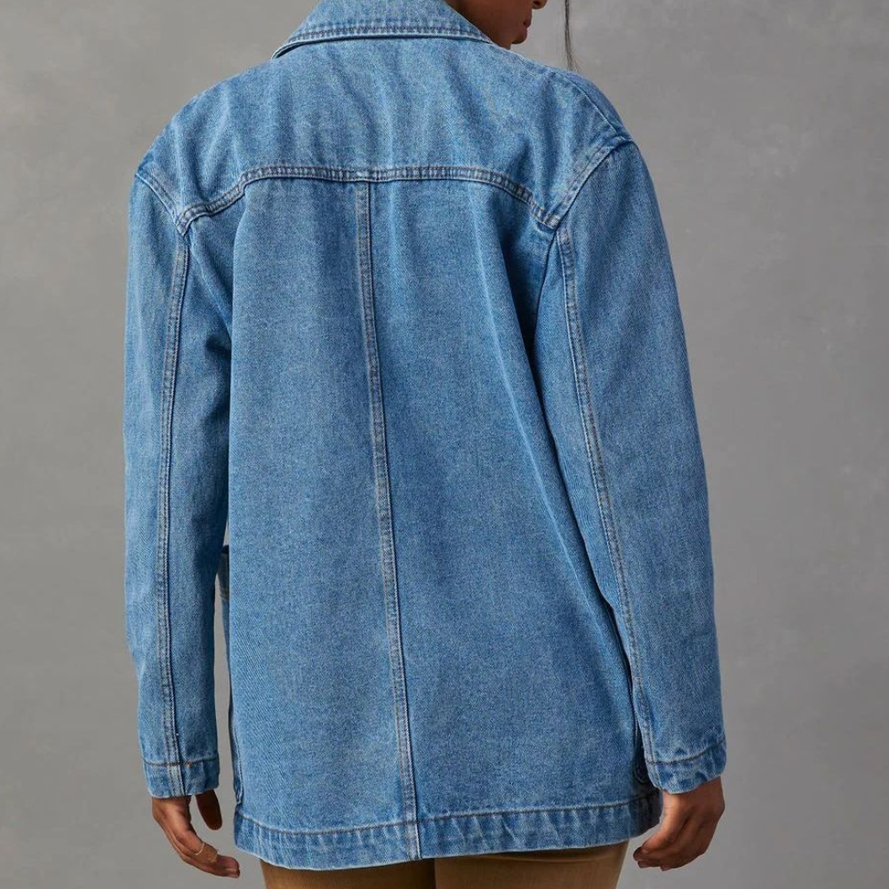 Wilma - Women's Longline Denim Coat - photo 5
