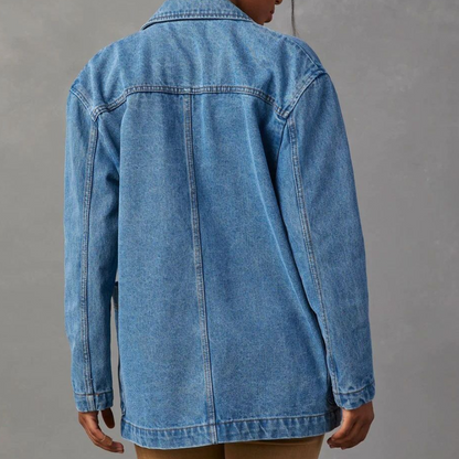 Wilma - Women's Longline Denim Coat - photo 5