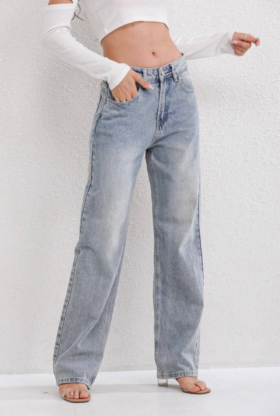 Janneke - Women's Wide Long Jeans - photo 7